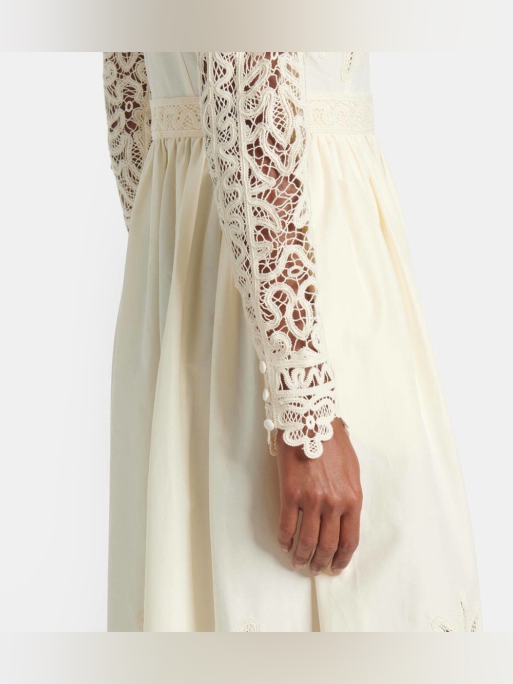 New Ulla Johnson Palermo Lace-Trimmed Cotton And Silk Dress SizeUS8 - Picture 8 of 15